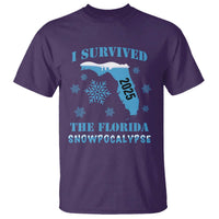 Funny I Survived The Florida Snowpocalypse 2025 T Shirt Snowflakes