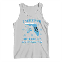 Funny I Survived The Florida Snowpocalypse 2025 Tank Top Snowflakes