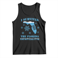 Funny I Survived The Florida Snowpocalypse 2025 Tank Top Snowflakes