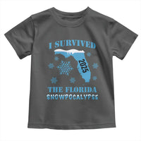 Funny I Survived The Florida Snowpocalypse 2025 Toddler T Shirt Snowflakes