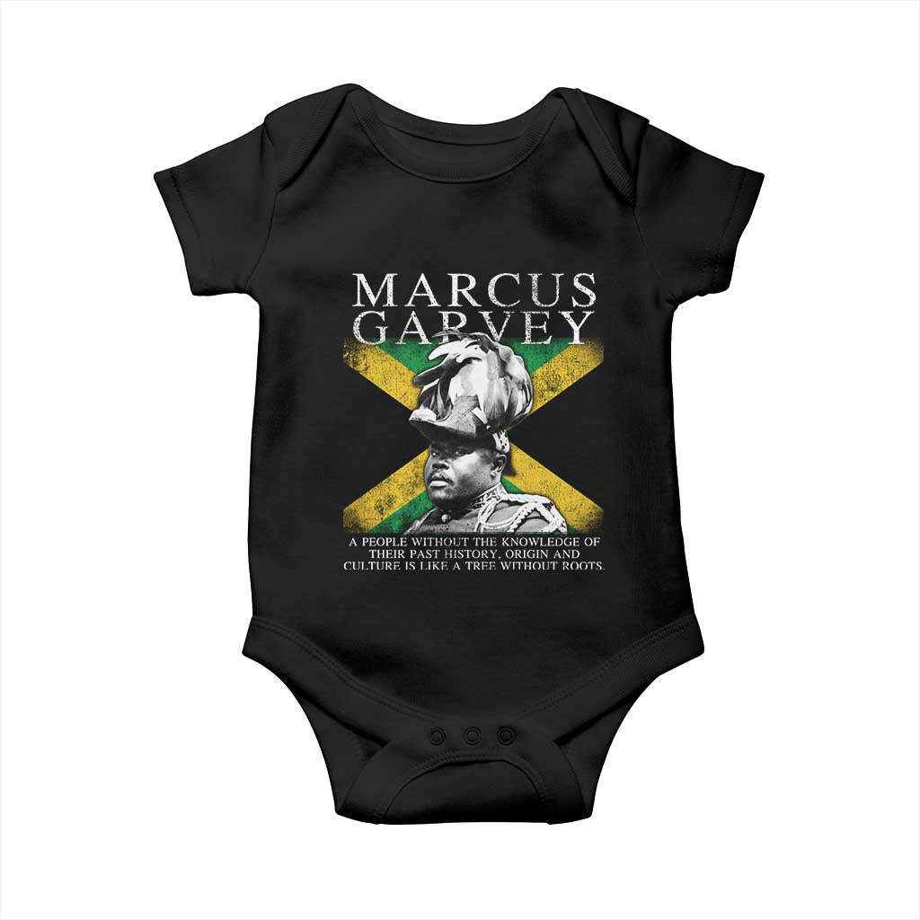 Marcus Garvey Quote Baby Onesie A People Without The Knowledge Of Their Past History Origin And Culture Jamaican Flag