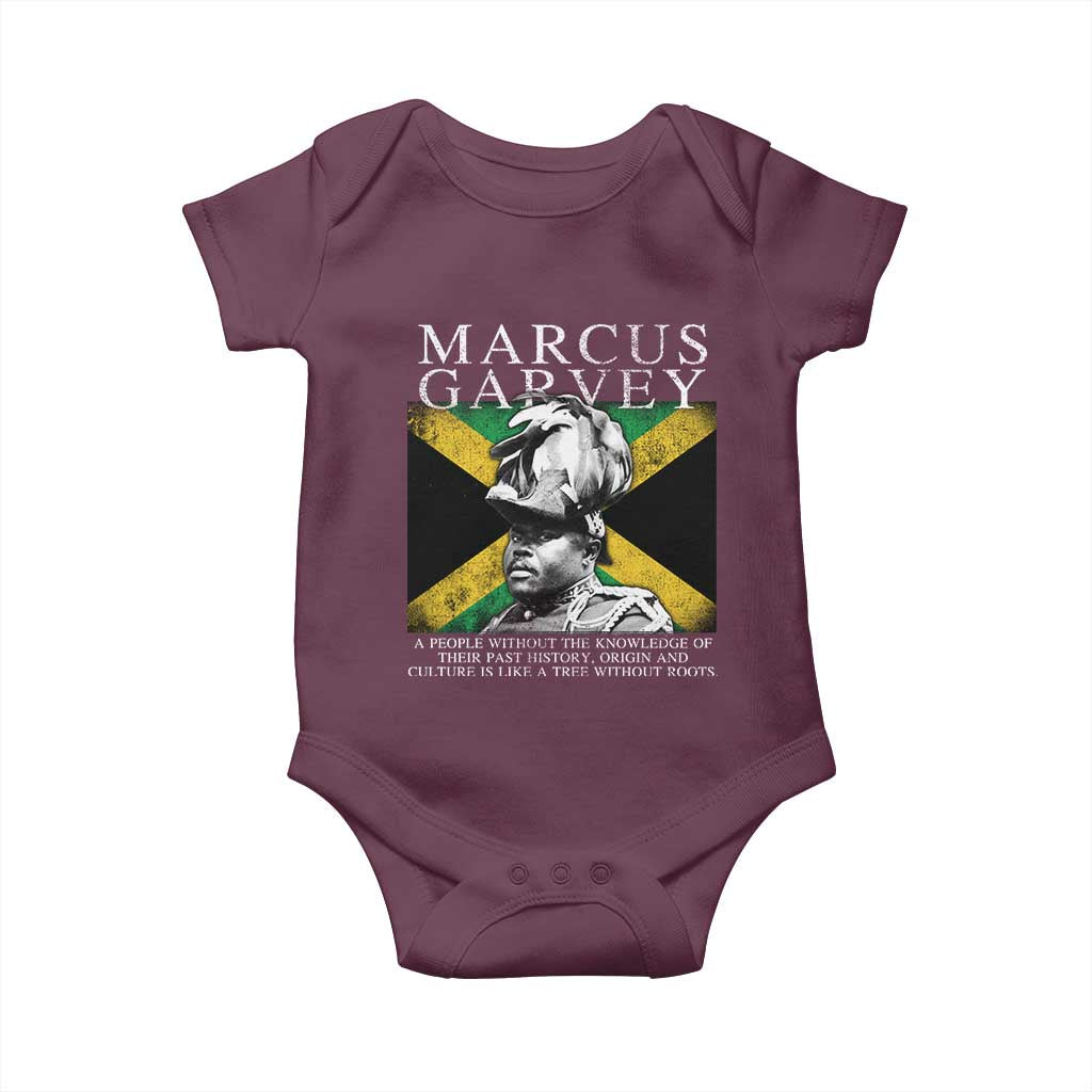 Marcus Garvey Quote Baby Onesie A People Without The Knowledge Of Their Past History Origin And Culture Jamaican Flag