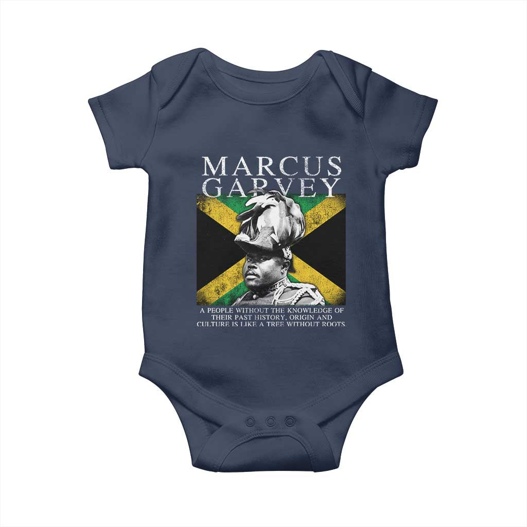 Marcus Garvey Quote Baby Onesie A People Without The Knowledge Of Their Past History Origin And Culture Jamaican Flag