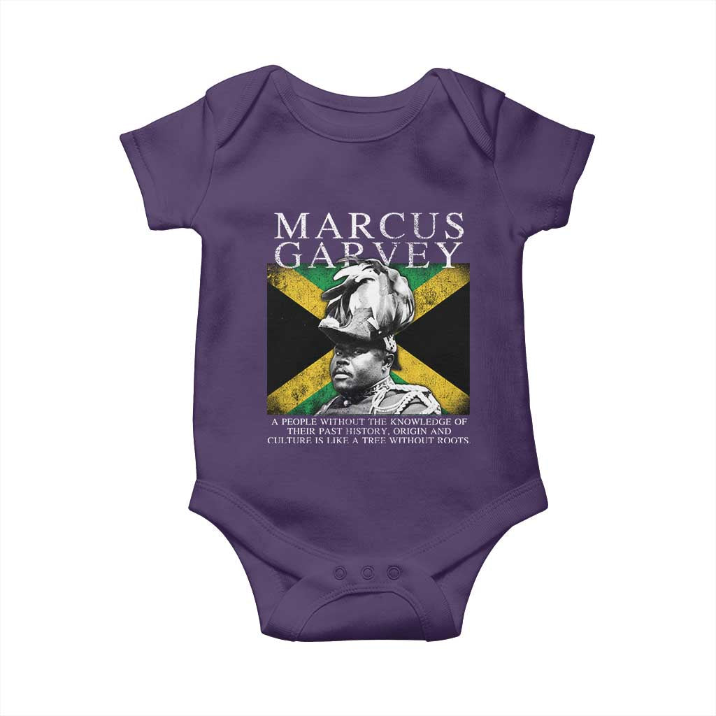 Marcus Garvey Quote Baby Onesie A People Without The Knowledge Of Their Past History Origin And Culture Jamaican Flag