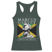 Marcus Garvey Quote Racerback Tank Top A People Without The Knowledge Of Their Past History Origin And Culture Jamaican Flag