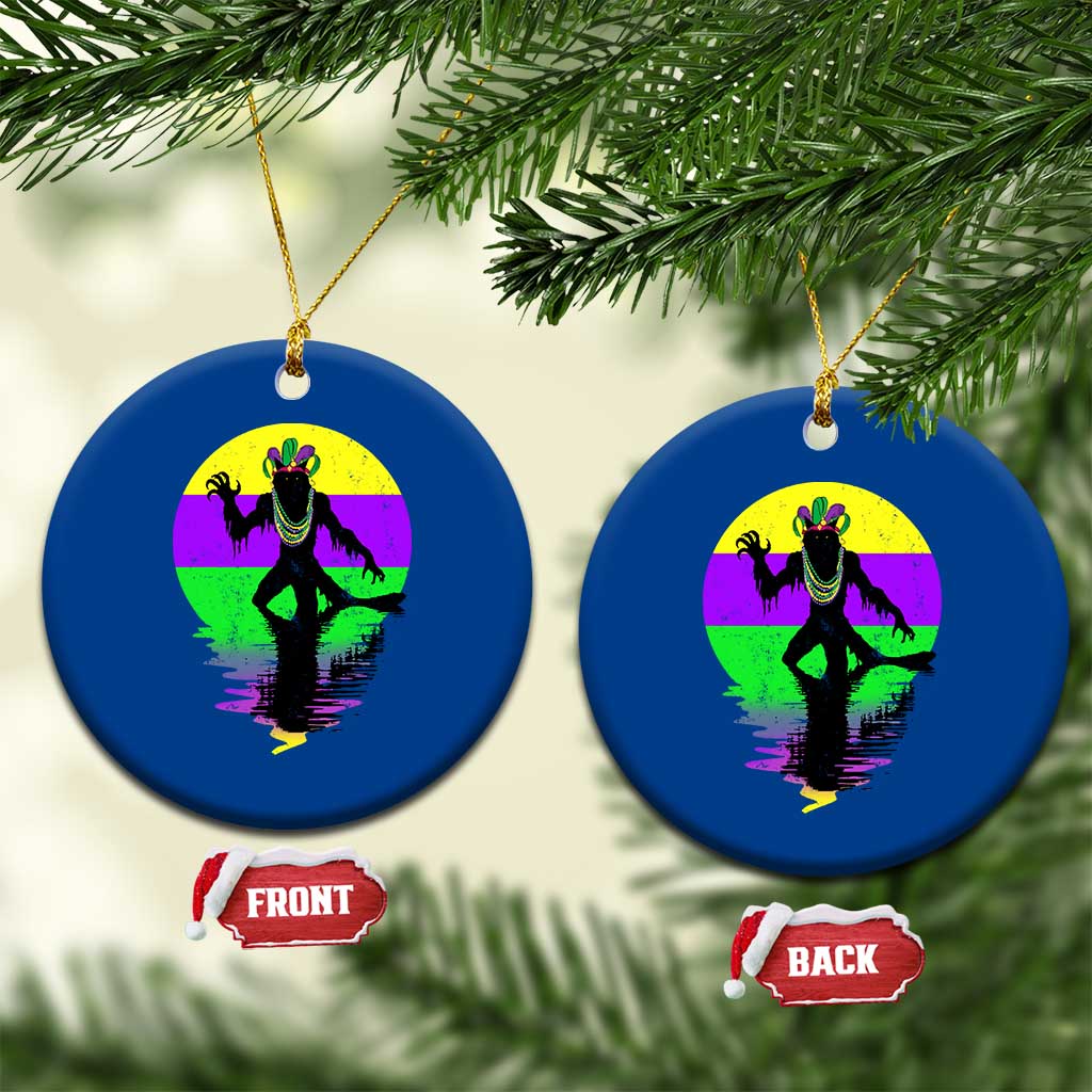 Funny Mardi Gras Rougarou Ceramic Ornament Beads Carnival Cryptids Of Louisiana