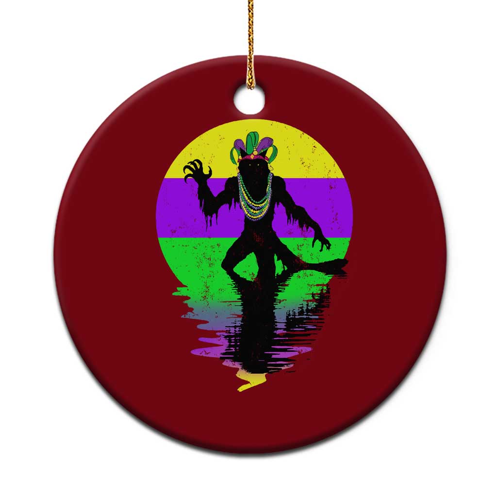 Funny Mardi Gras Rougarou Ceramic Ornament Beads Carnival Cryptids Of Louisiana
