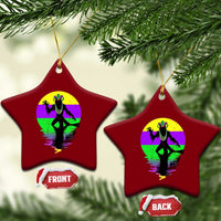 Funny Mardi Gras Rougarou Ceramic Ornament Beads Carnival Cryptids Of Louisiana
