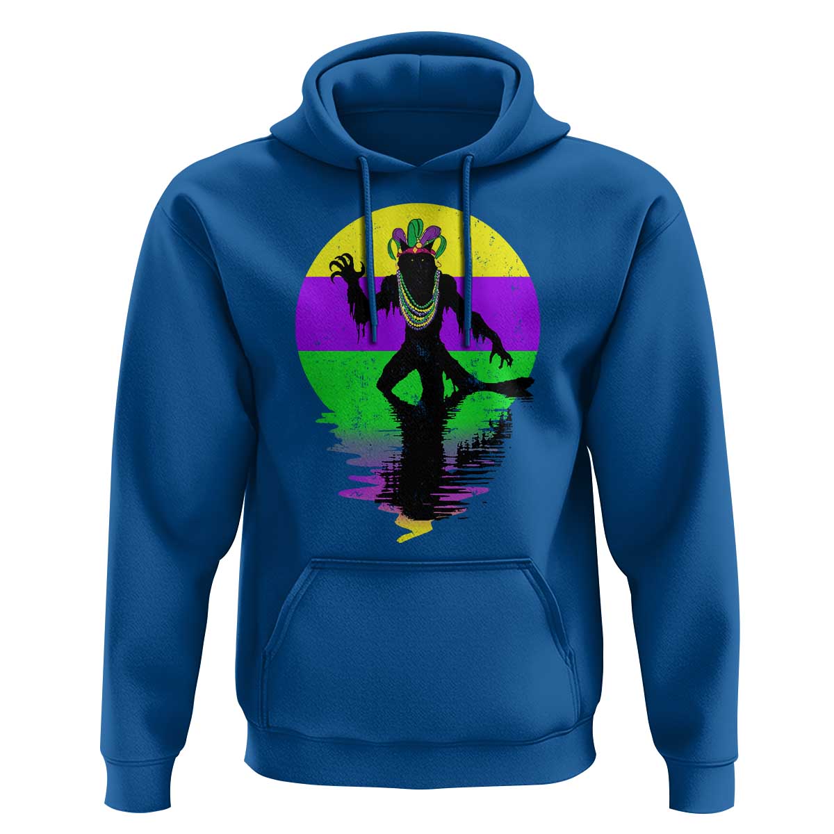Funny Mardi Gras Rougarou Hoodie Beads Carnival Cryptids Of Louisiana