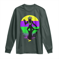Funny Mardi Gras Rougarou Long Sleeve Shirt Beads Carnival Cryptids Of Louisiana