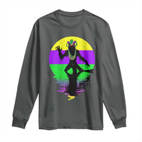 Funny Mardi Gras Rougarou Long Sleeve Shirt Beads Carnival Cryptids Of Louisiana