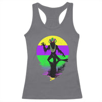 Funny Mardi Gras Rougarou Racerback Tank Top Beads Carnival Cryptids Of Louisiana