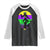 Funny Mardi Gras Rougarou Raglan Shirt Beads Carnival Cryptids Of Louisiana