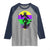 Funny Mardi Gras Rougarou Raglan Shirt Beads Carnival Cryptids Of Louisiana