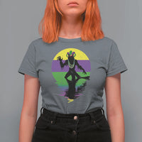 Funny Mardi Gras Rougarou T Shirt For Women Beads Carnival Cryptids Of Louisiana