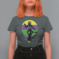 Funny Mardi Gras Rougarou T Shirt For Women Beads Carnival Cryptids Of Louisiana