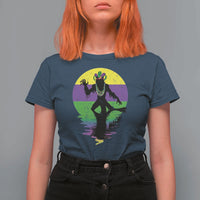 Funny Mardi Gras Rougarou T Shirt For Women Beads Carnival Cryptids Of Louisiana