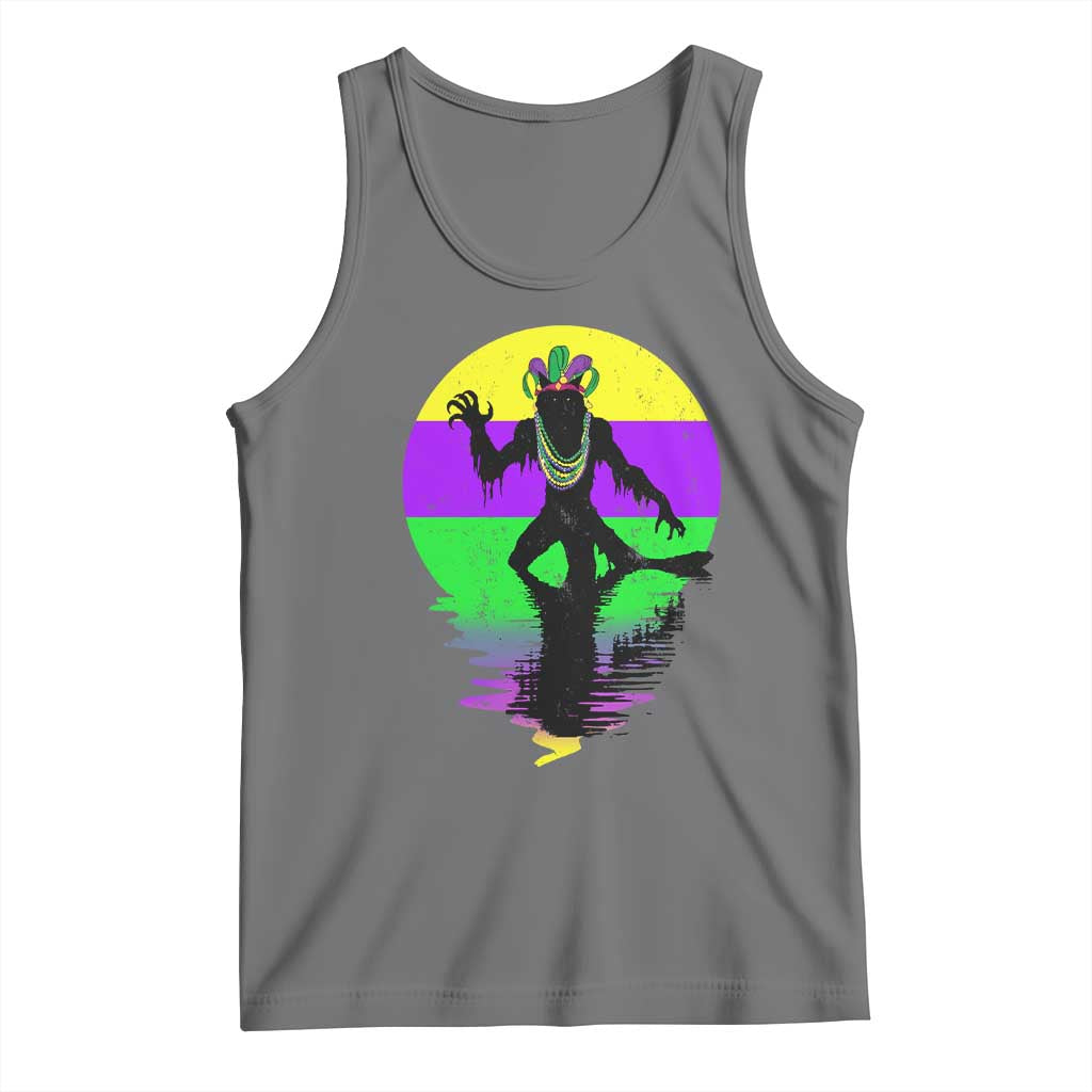 Funny Mardi Gras Rougarou Tank Top Beads Carnival Cryptids Of Louisiana