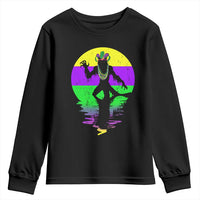 Funny Mardi Gras Rougarou Youth Sweatshirt Beads Carnival Cryptids Of Louisiana