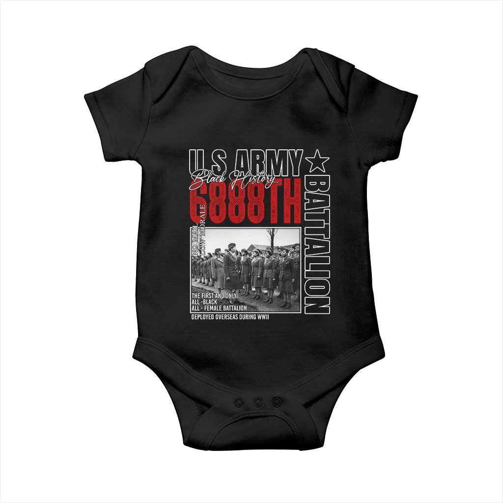 6888th Battalion Baby Onesie The First And Only All Black Female Battalion Black History Month