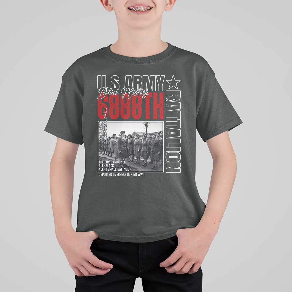 6888th Battalion T Shirt For Kid The First And Only All Black Female Battalion Black History Month