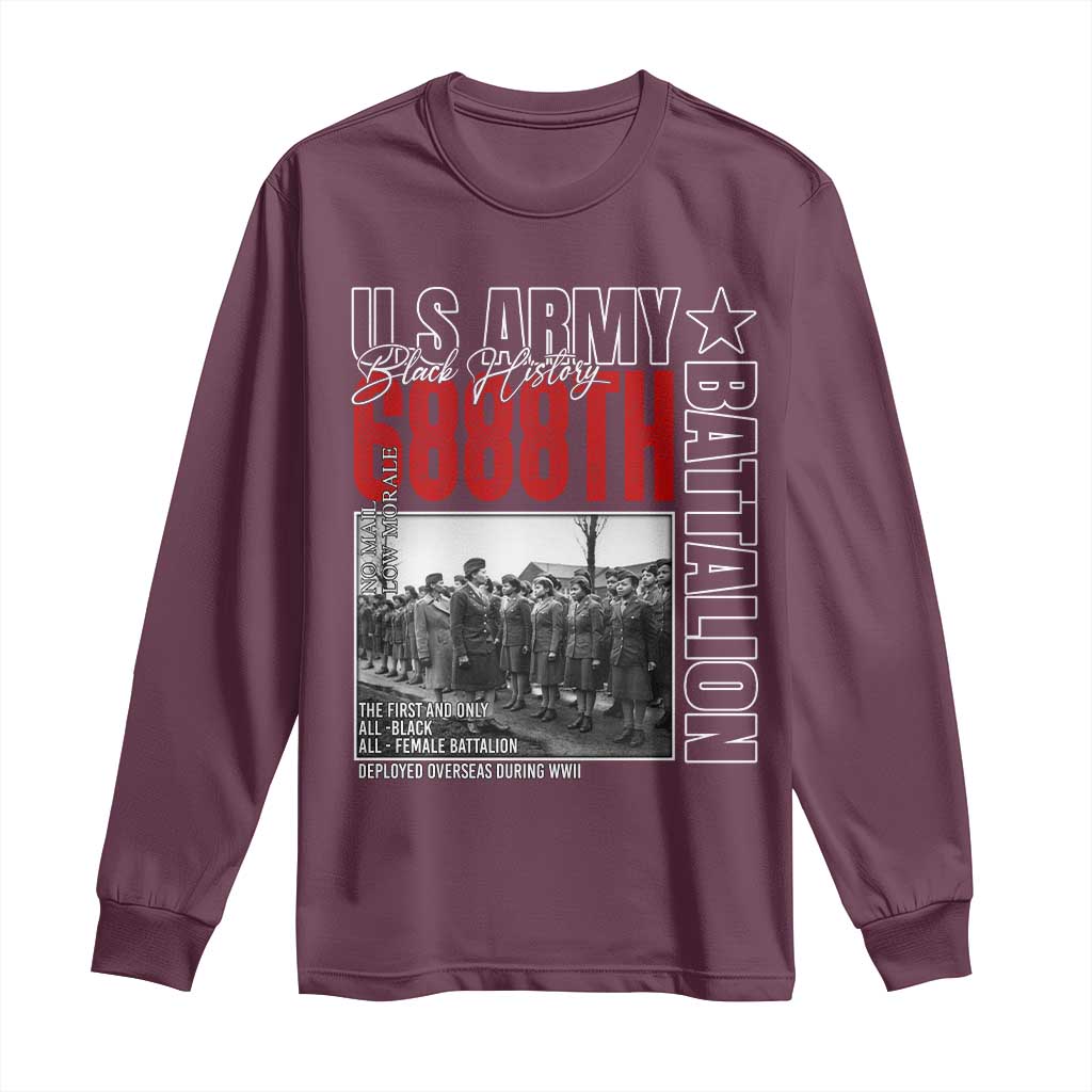 6888th Battalion Long Sleeve Shirt The First And Only All Black Female Battalion Black History Month