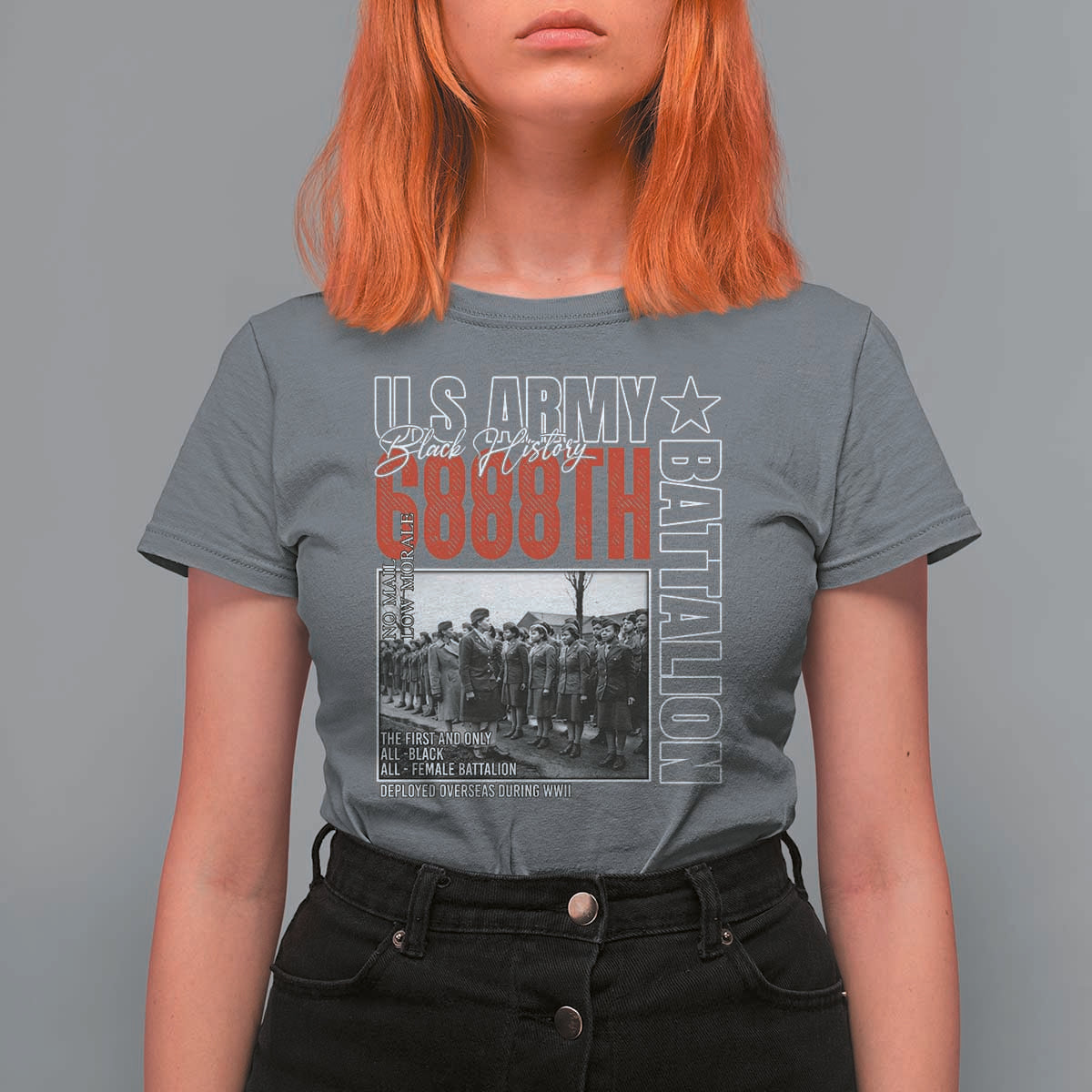 6888th Battalion T Shirt For Women The First And Only All Black Female Battalion Black History Month