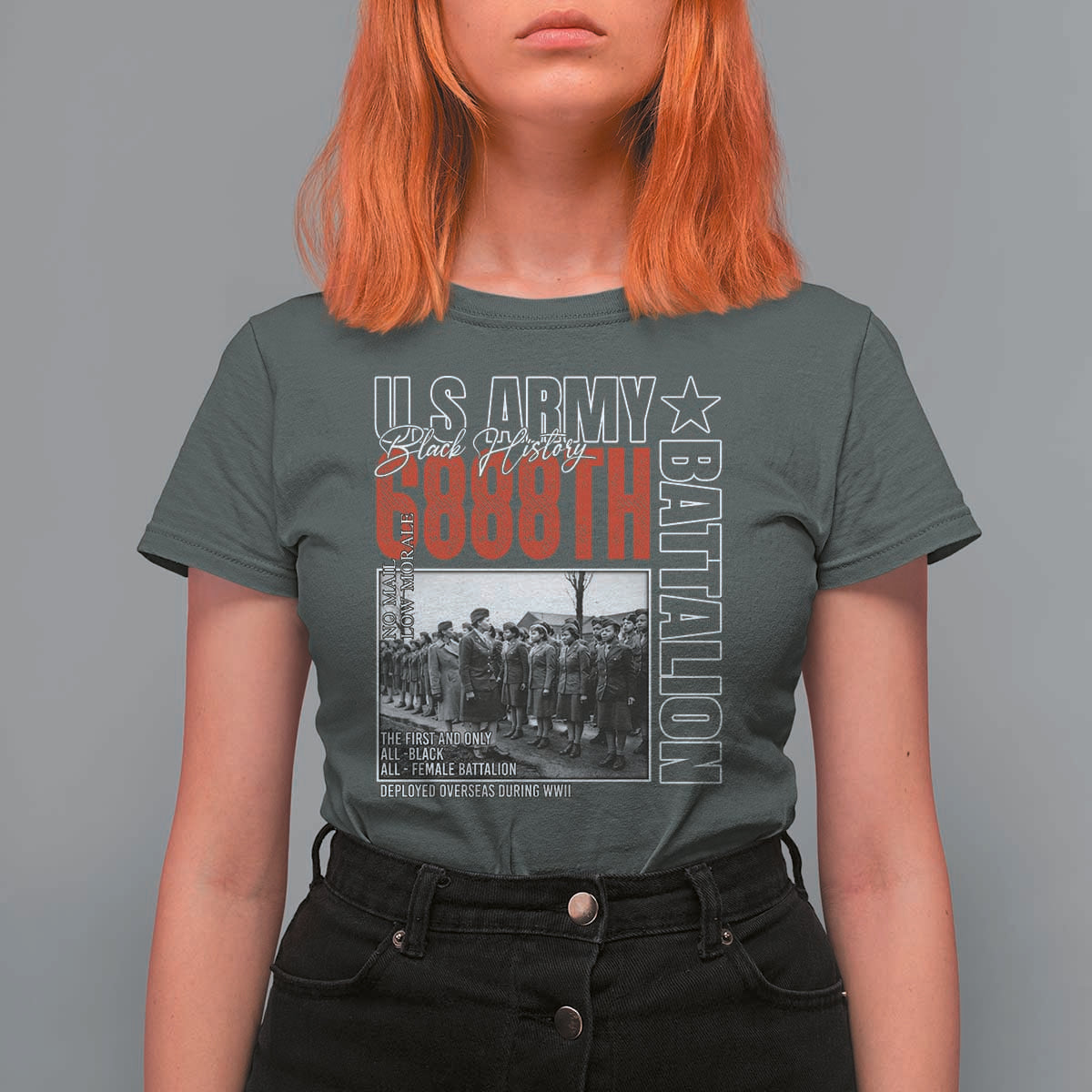 6888th Battalion T Shirt For Women The First And Only All Black Female Battalion Black History Month