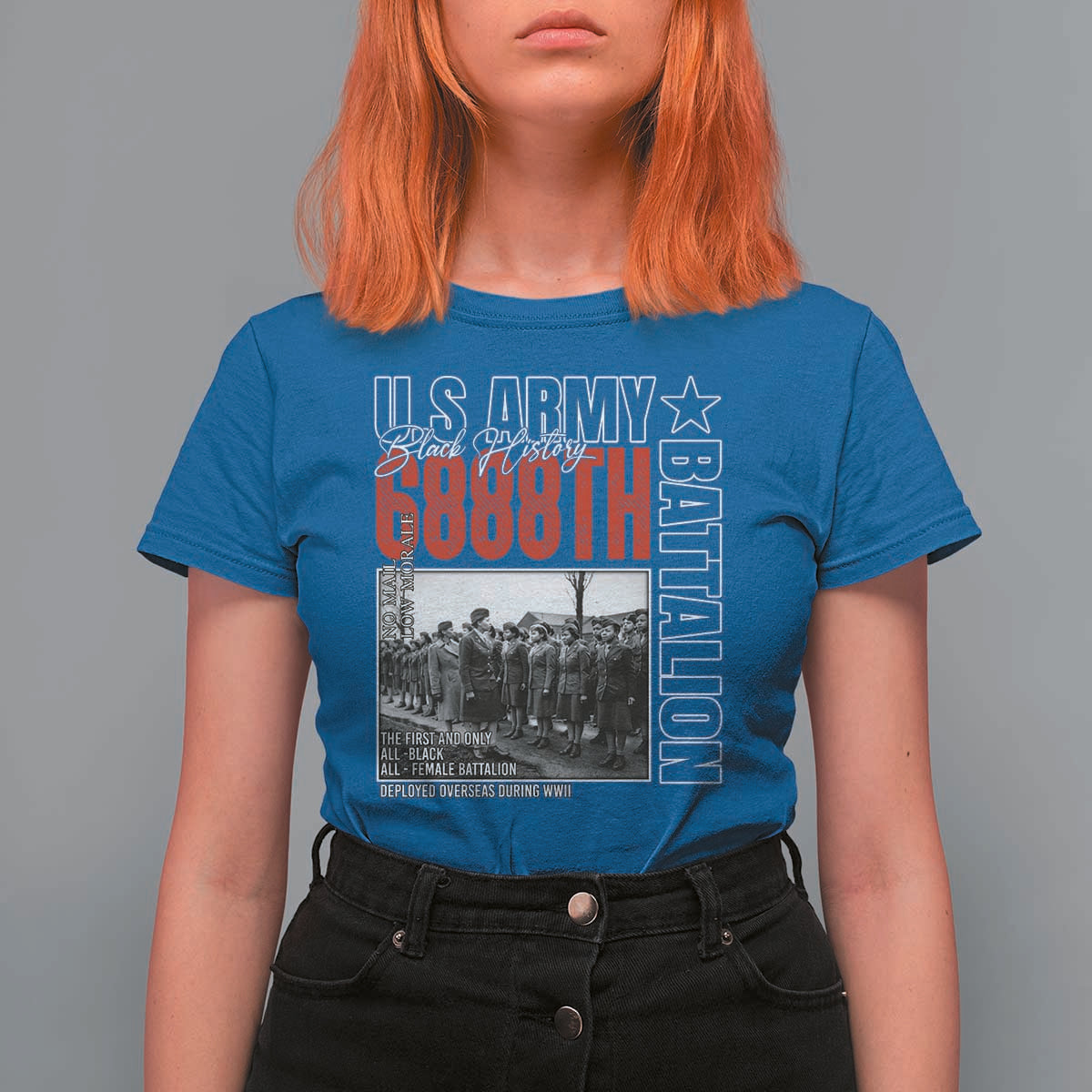 6888th Battalion T Shirt For Women The First And Only All Black Female Battalion Black History Month