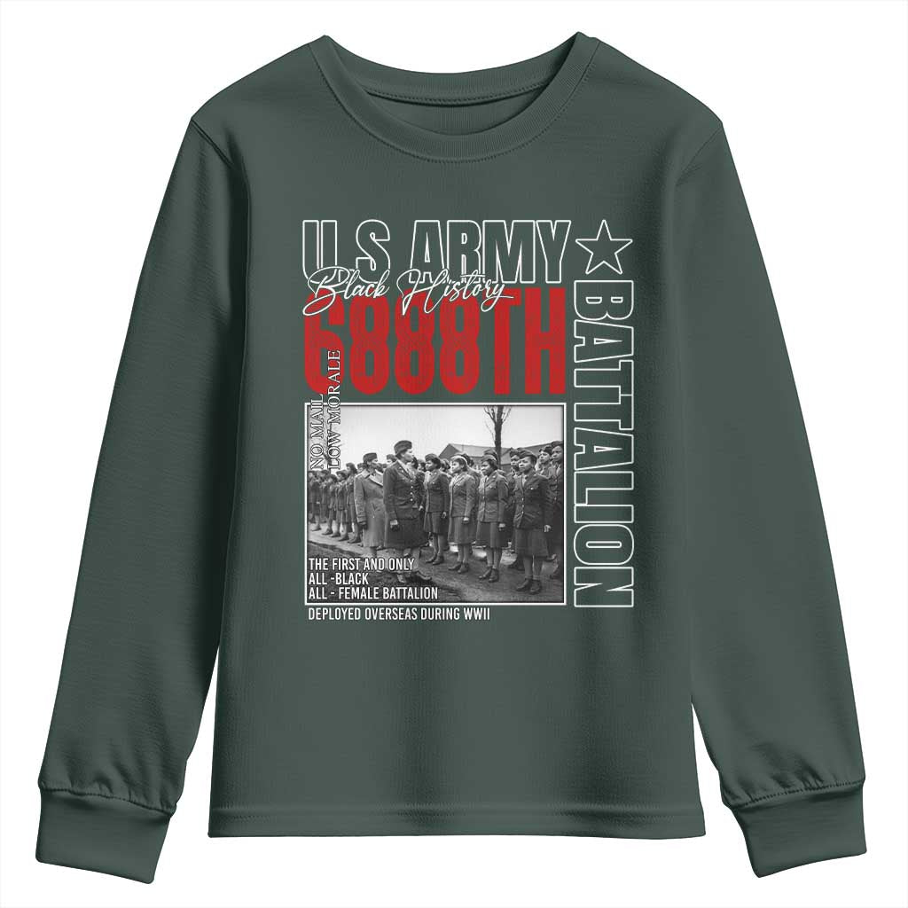 6888th Battalion Youth Sweatshirt The First And Only All Black Female Battalion Black History Month