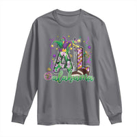 Funny Mardi Gras In Alabama AL Long Sleeve Shirt Moon Pie Jester Hat