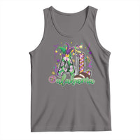Funny Mardi Gras In Alabama AL Tank Top Moon Pie Jester Hat