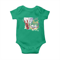 Funny Mardi Gras Louisiana Baby Onesie I Just Want To Be Loved Bayou Crawfish Beads