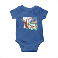 Funny Mardi Gras Louisiana Baby Onesie I Just Want To Be Loved Bayou Crawfish Beads