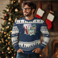 Funny Mardi Gras Louisiana Ugly Christmas Sweater I Just Want To Be Loved Bayou Crawfish Beads