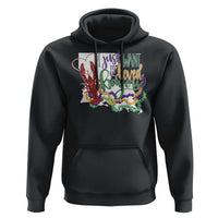 Funny Mardi Gras Louisiana Hoodie I Just Want To Be Loved Bayou Crawfish Beads