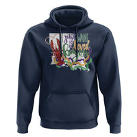 Funny Mardi Gras Louisiana Hoodie I Just Want To Be Loved Bayou Crawfish Beads