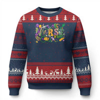 Funny Mardi Gras Nurse Krewe Healthcare Ugly Christmas Sweater
