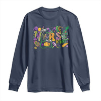 Funny Mardi Gras Nurse Krewe Healthcare Long Sleeve Shirt