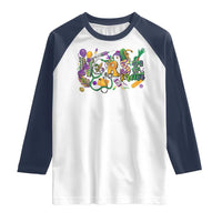 Funny Mardi Gras Nurse Krewe Healthcare Raglan Shirt