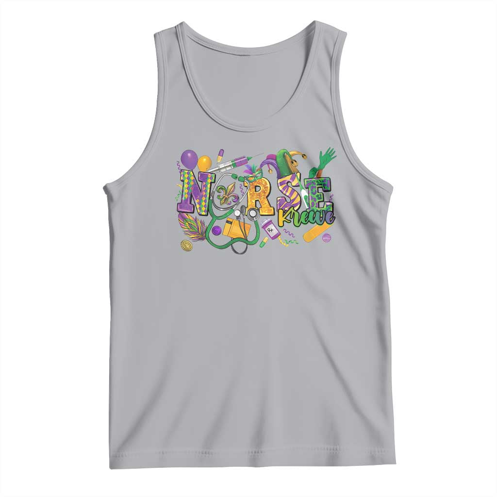 Funny Mardi Gras Nurse Krewe Healthcare Tank Top