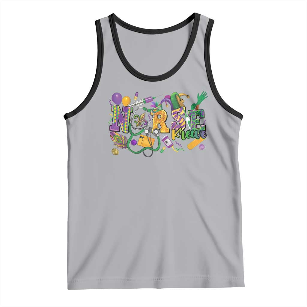 Funny Mardi Gras Nurse Krewe Healthcare Tank Top
