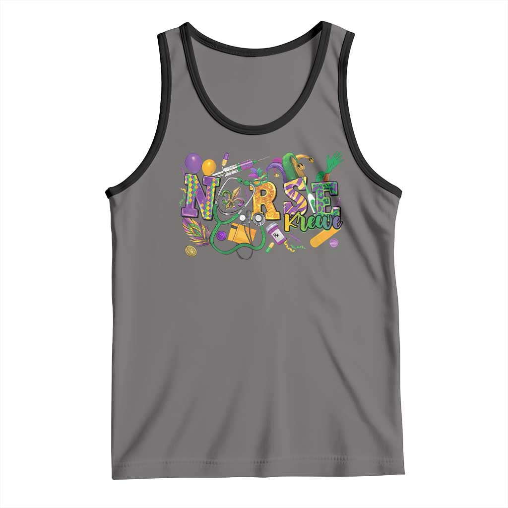 Funny Mardi Gras Nurse Krewe Healthcare Tank Top