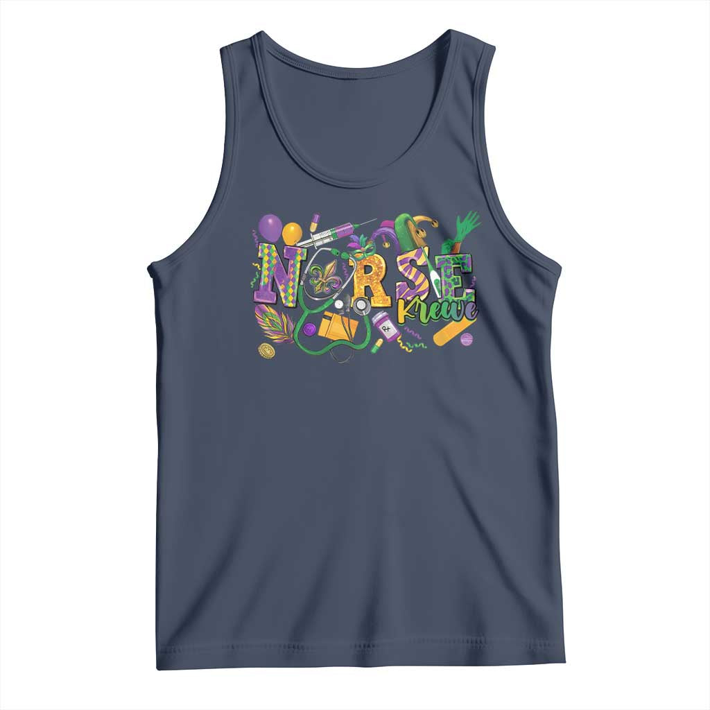 Funny Mardi Gras Nurse Krewe Healthcare Tank Top