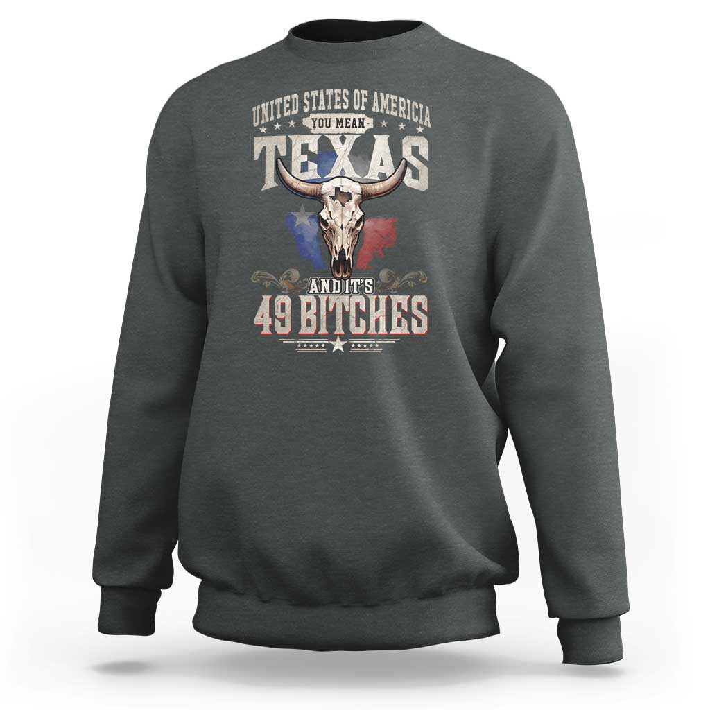 Funny Texan Sweatshirt United States Of America You Mean Texas And It's 49 Bitches
