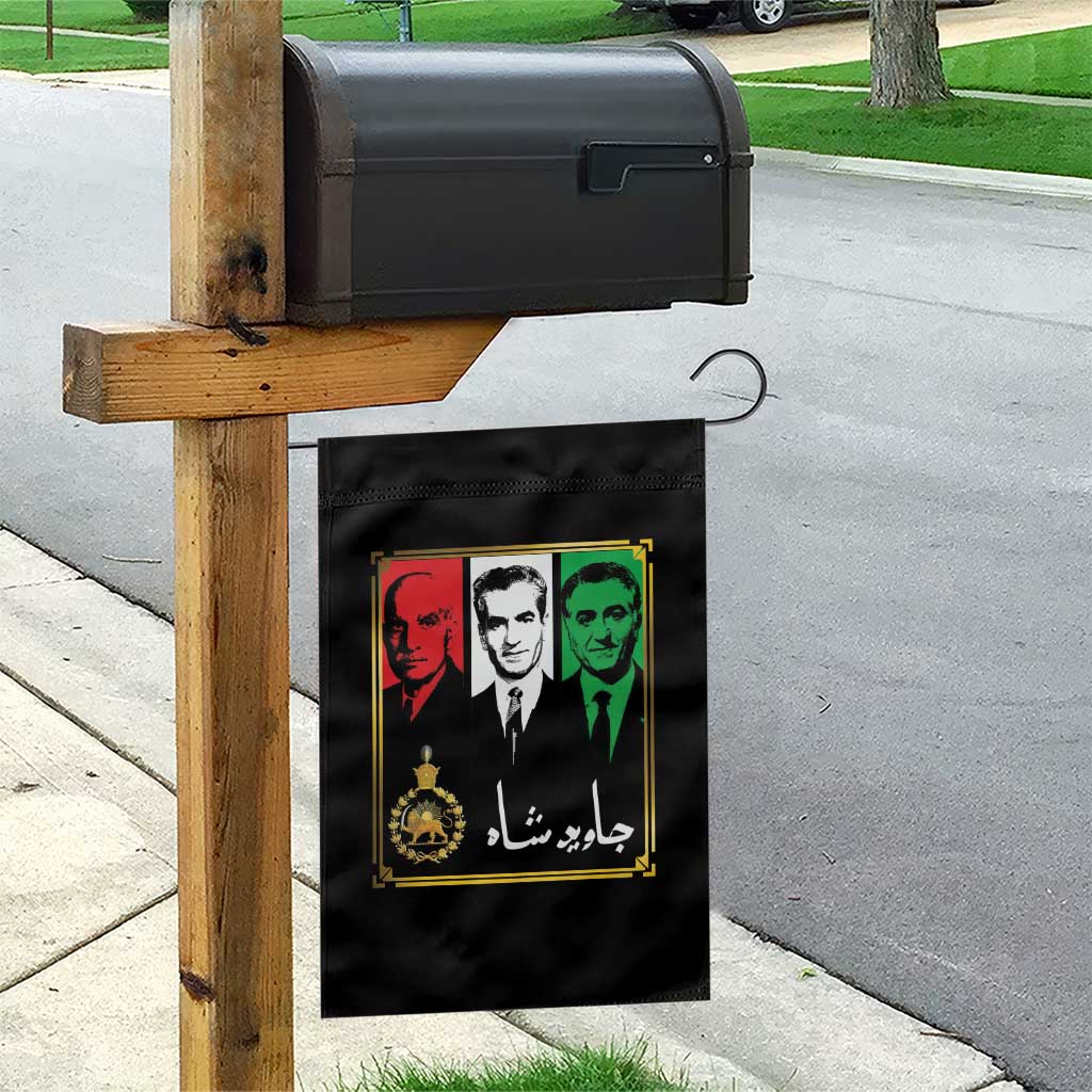 Pahlavi Kings of Iran Garden Flag Javid Shah Long live the King