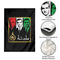 Pahlavi Kings of Iran Garden Flag Javid Shah Long live the King