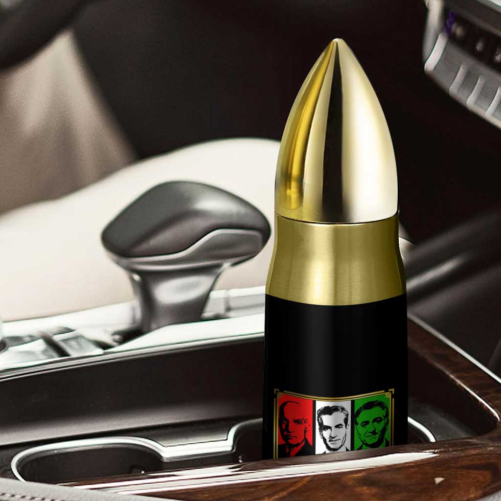 Pahlavi Kings of Iran Bullet Tumbler Javid Shah Long live the King