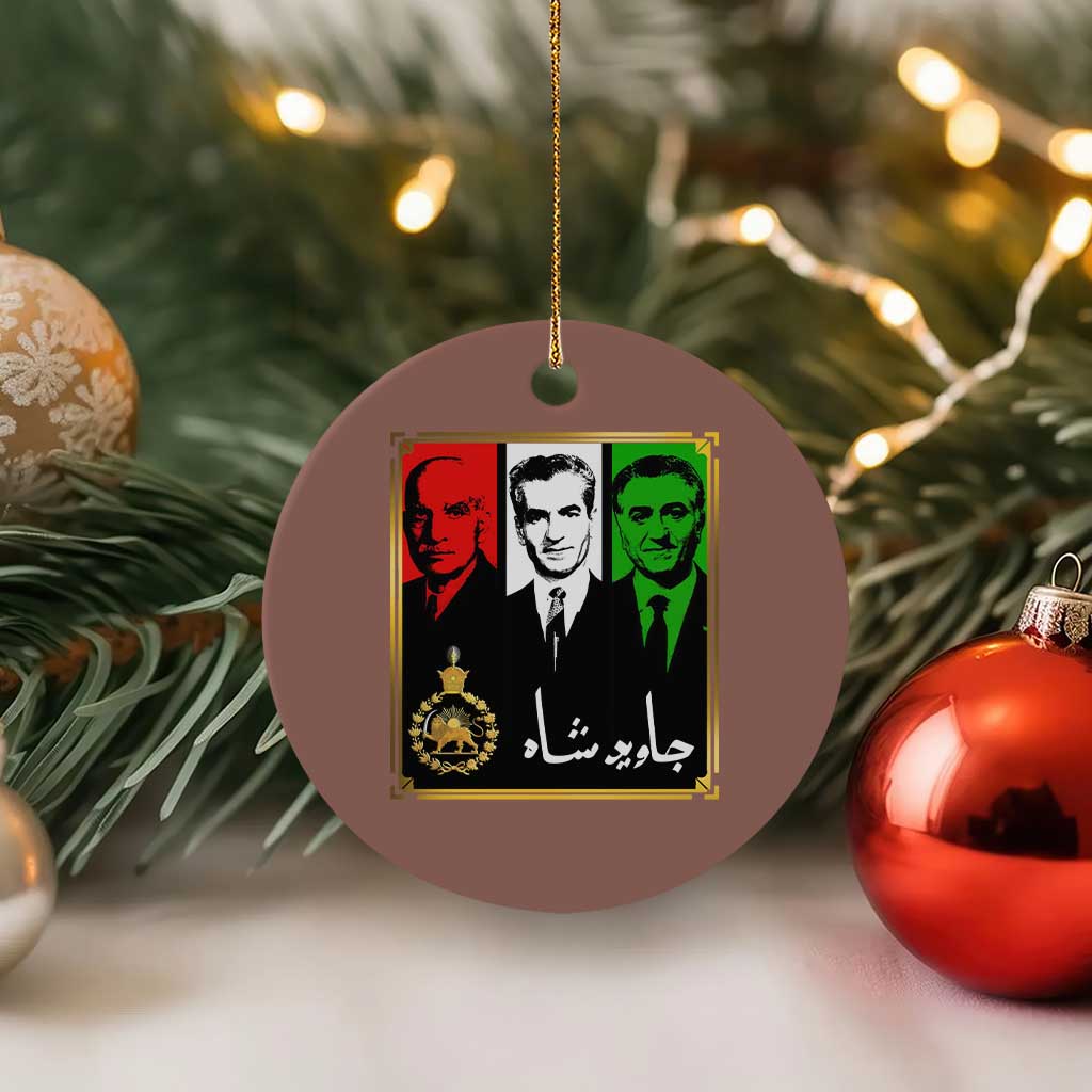 Pahlavi Kings of Iran Ceramic Ornament Javid Shah Long live the King