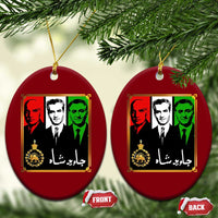 Pahlavi Kings of Iran Ceramic Ornament Javid Shah Long live the King